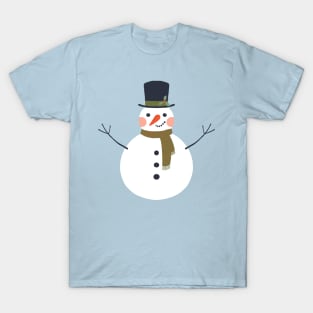 Cute snowman in a Top Hat - holiday design by Cecca Designs T-Shirt